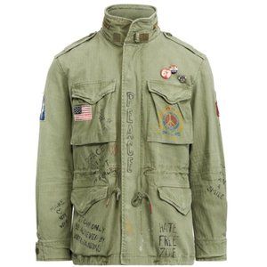 Polo Ralph Lauren M-67 Peace Military Field Jacket Size Small